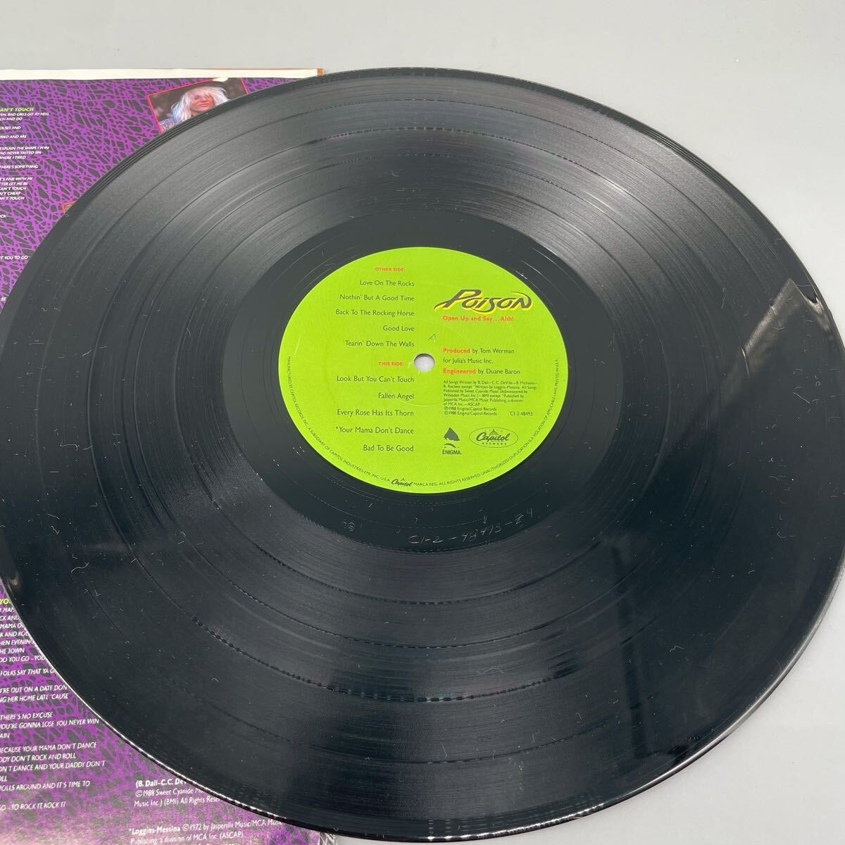 POISON ポイズン Open Up and Say… ahh! LP レコード ビンテージ レトロ ロック_3