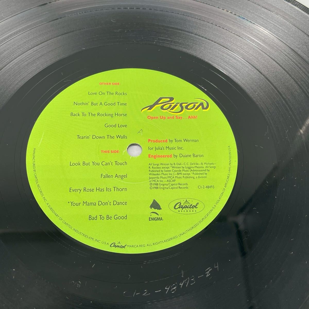 POISON ポイズン Open Up and Say… ahh! LP レコード ビンテージ レトロ ロック_4