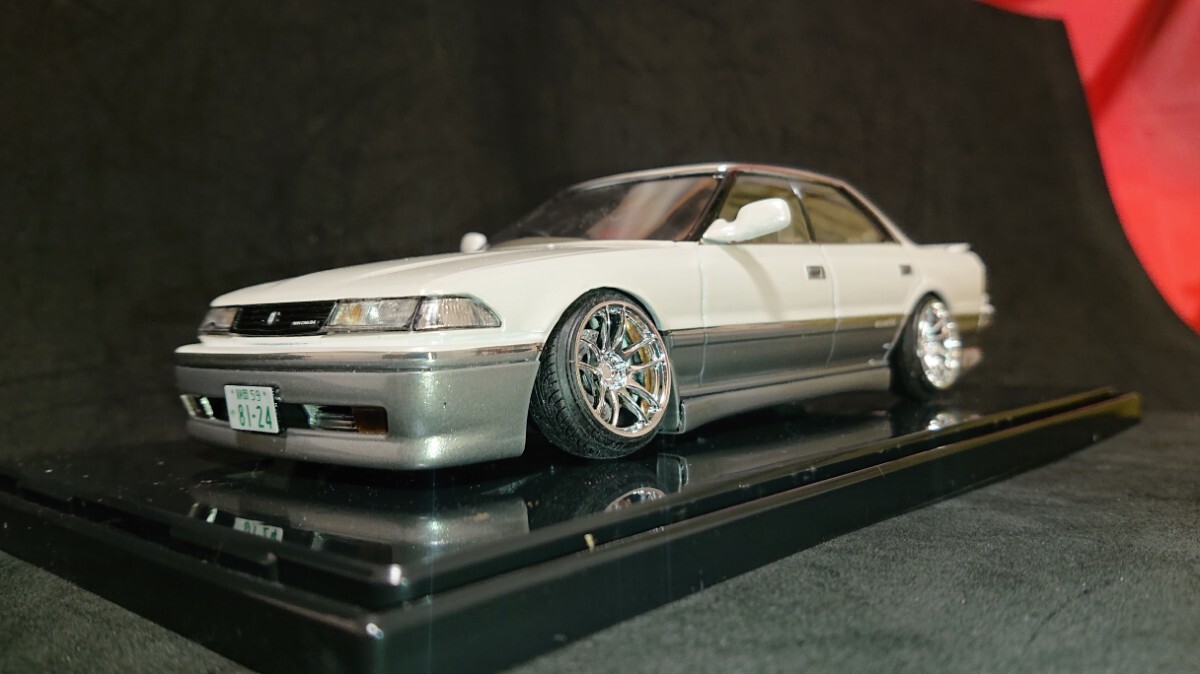 最終価格 アオシマ 1/24 GX81 マークⅡ 前期 ドリフト プラモデル 完成 