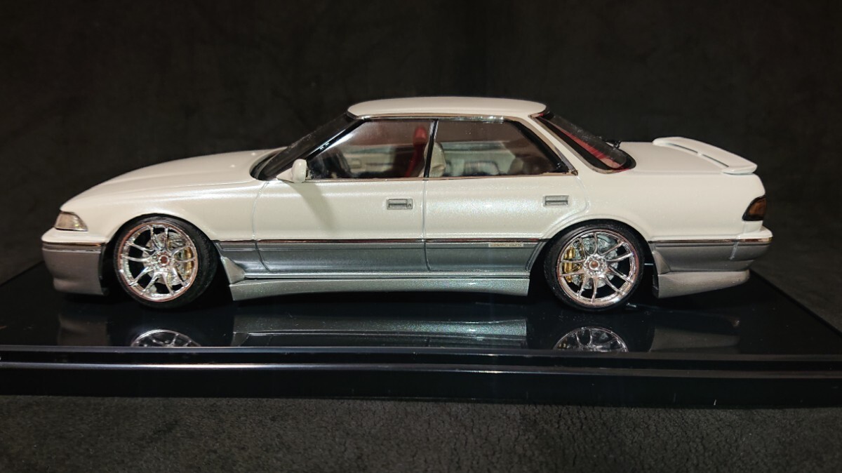 最終価格 アオシマ 1/24 GX81 マークⅡ 前期 ドリフト プラモデル 完成