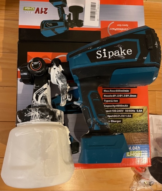 Sipake コードレススプレーガン 塗料 吹き付け マキタ18Vバッテリー使用可 汚れあり_1