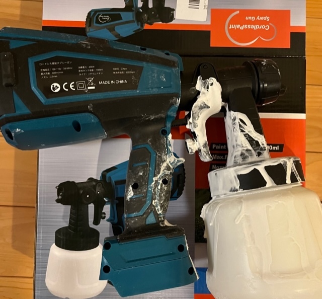 Sipake コードレススプレーガン 塗料 吹き付け マキタ18Vバッテリー使用可 汚れあり_3