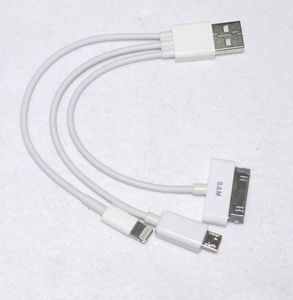 USBケーブル　iPhone Dock/Micro-B/Lightningコネクタ変換