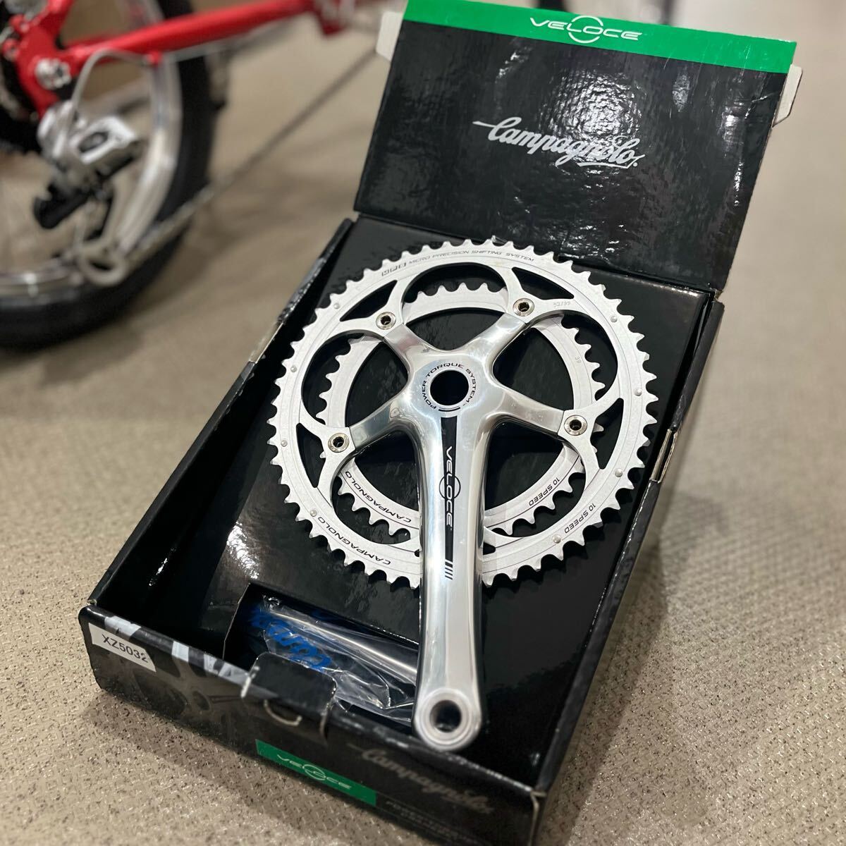 未使用】campagnolo veloce クランクセット 170mm 52t/39t パワー