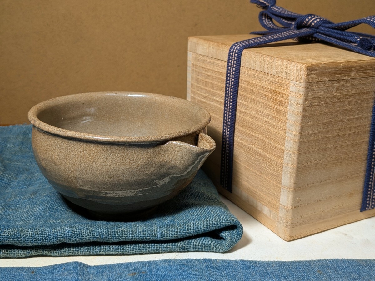 哲】【特別出品】手酌サイズの古唐津片口（伝世・桃山時代）(酒器