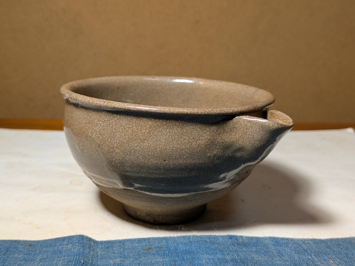 哲】【特別出品】手酌サイズの古唐津片口（伝世・桃山時代）(酒器
