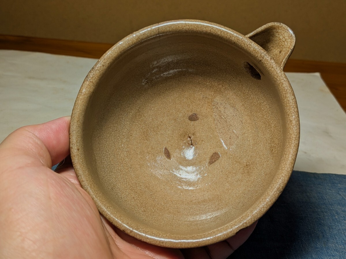 哲】【特別出品】手酌サイズの古唐津片口（伝世・桃山時代）(酒器