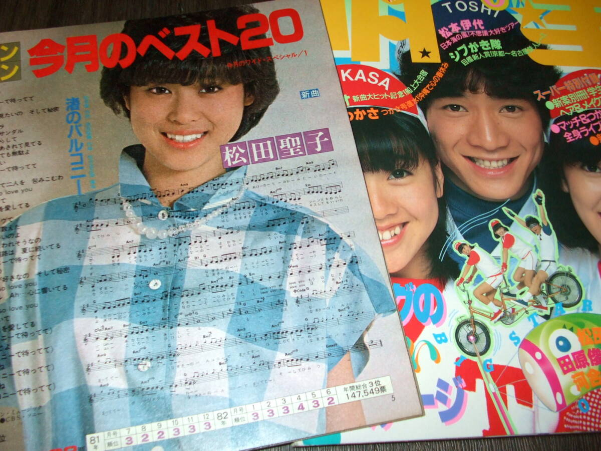 明星1982年6月号+付録本◇河合奈保子/松田聖子/小泉今日子/柏原芳恵