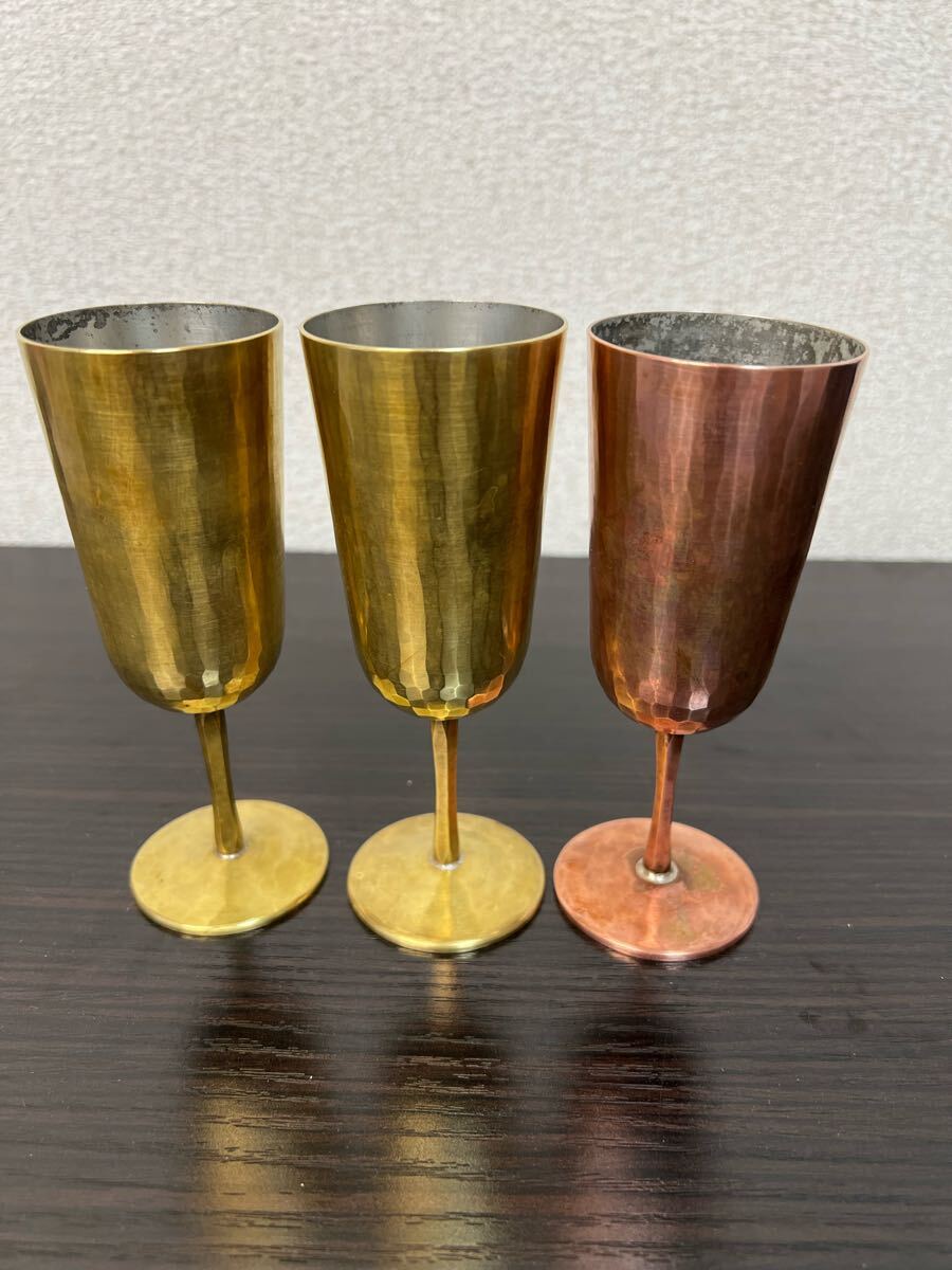 鍛金工房 WESTSIDE33 ワイングラス 酒器 ゴブレット 酒盃 食器 銅器 銅杯 茂作_3