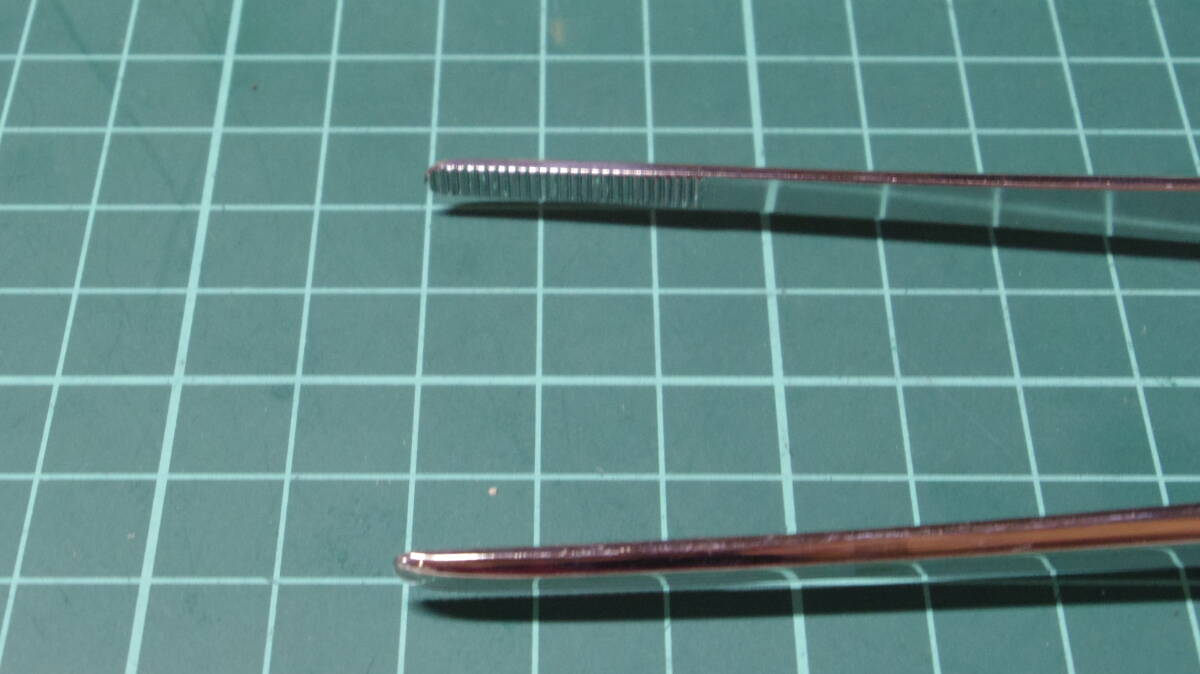 （25）新品　外科鑷子　23ｃｍ　無鈎　ピンセット　ミズホ製 2本セット（鉗子　持針器　剪刀　鈎　開創器）医療器具　外科　整形外科_5