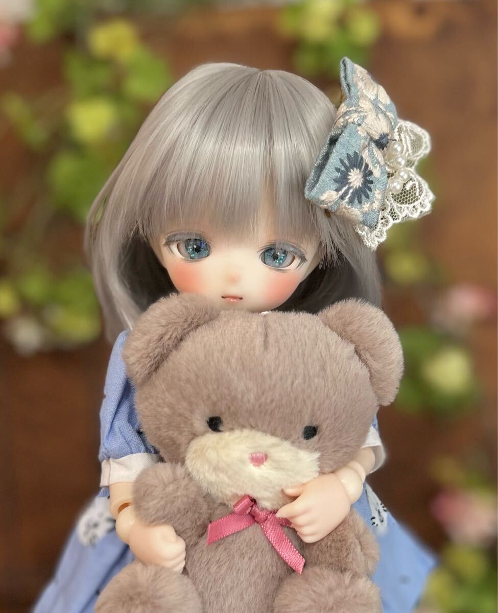 【ちゅるこや】1/6 imomodoll Miko クリーム肌 カスタムヘッド (おまけ 手描きレジンアイ、ヘアピン)_4