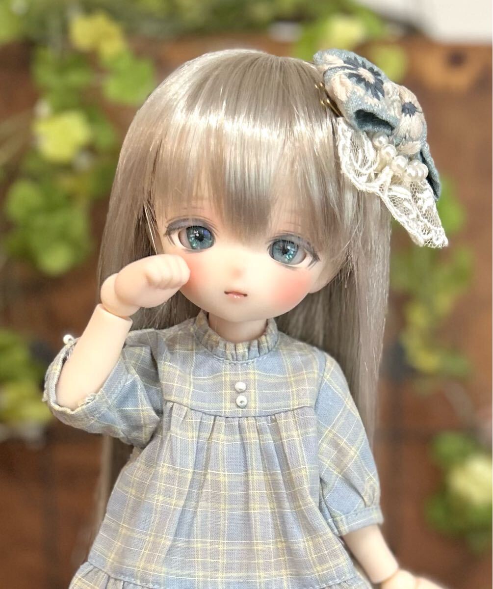 【ちゅるこや】1/6 imomodoll Miko クリーム肌 カスタムヘッド (おまけ 手描きレジンアイ、ヘアピン)_6