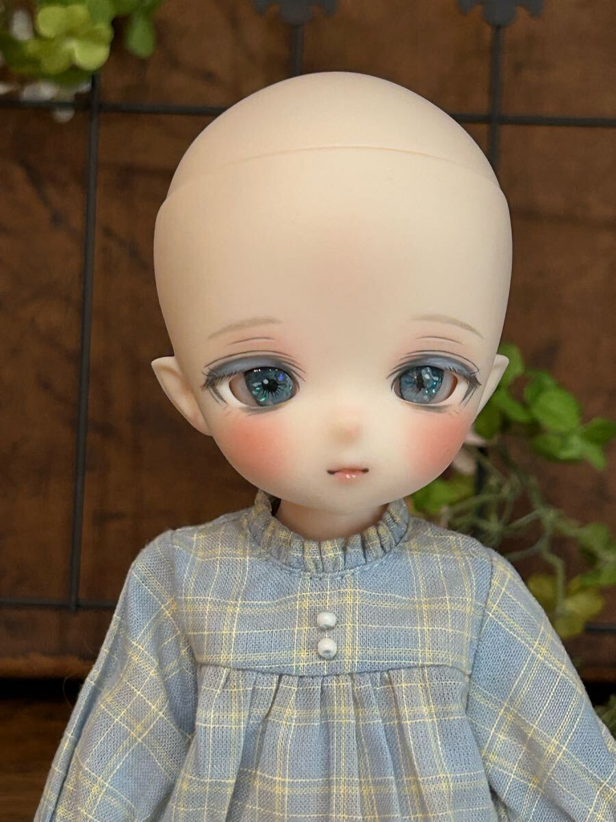【ちゅるこや】1/6 imomodoll Miko クリーム肌 カスタムヘッド (おまけ 手描きレジンアイ、ヘアピン)_7