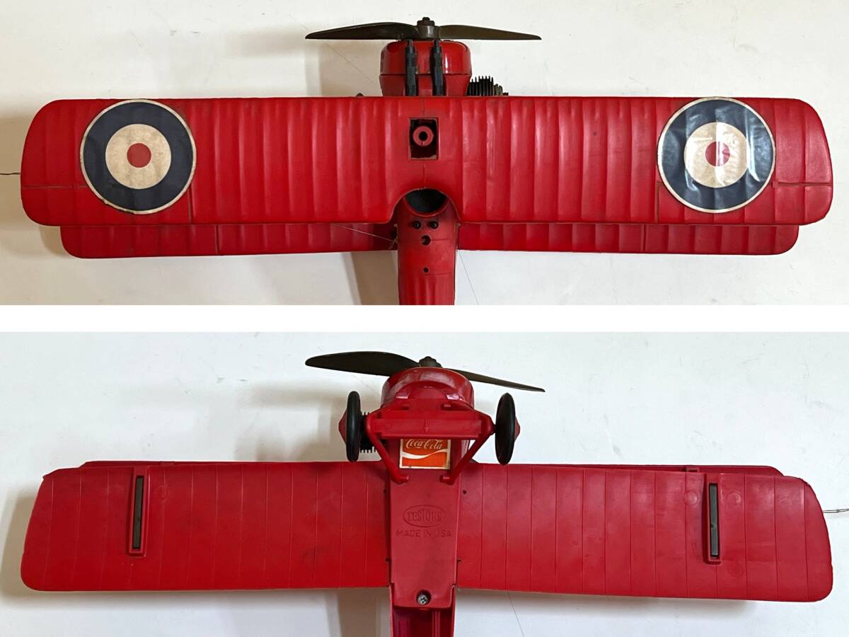 ☆【昭和レトロ】 TESTOR テスター USA製 エンジン付 プロペラ飛行機 U