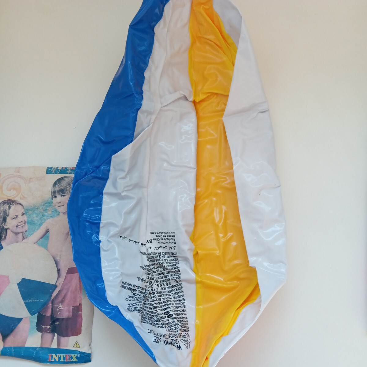 未使用 廃盤品 ビーチボール 61cm 空ビ 空気ビニール プール 当時物