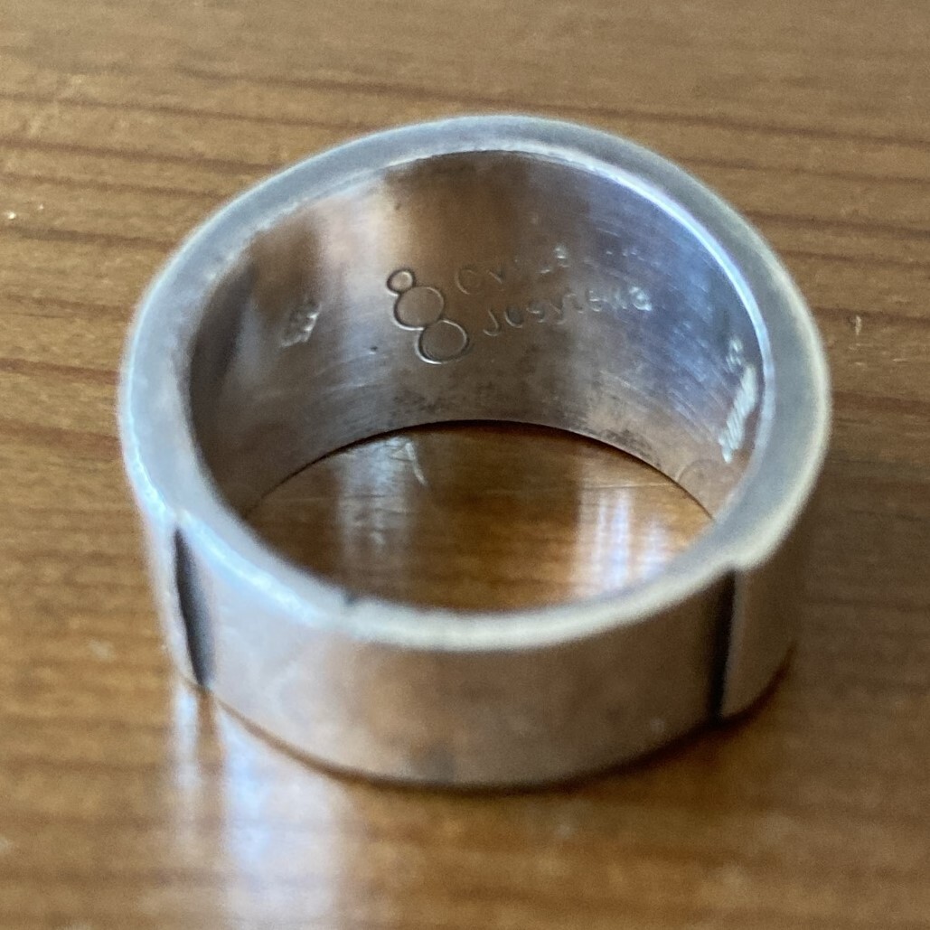 HOPI/ホピ族　CYLUS JOSYTEWA/サイラス ジョスティワ　オーバーレイ　リング　ココペリ　 JP:16-17号_2