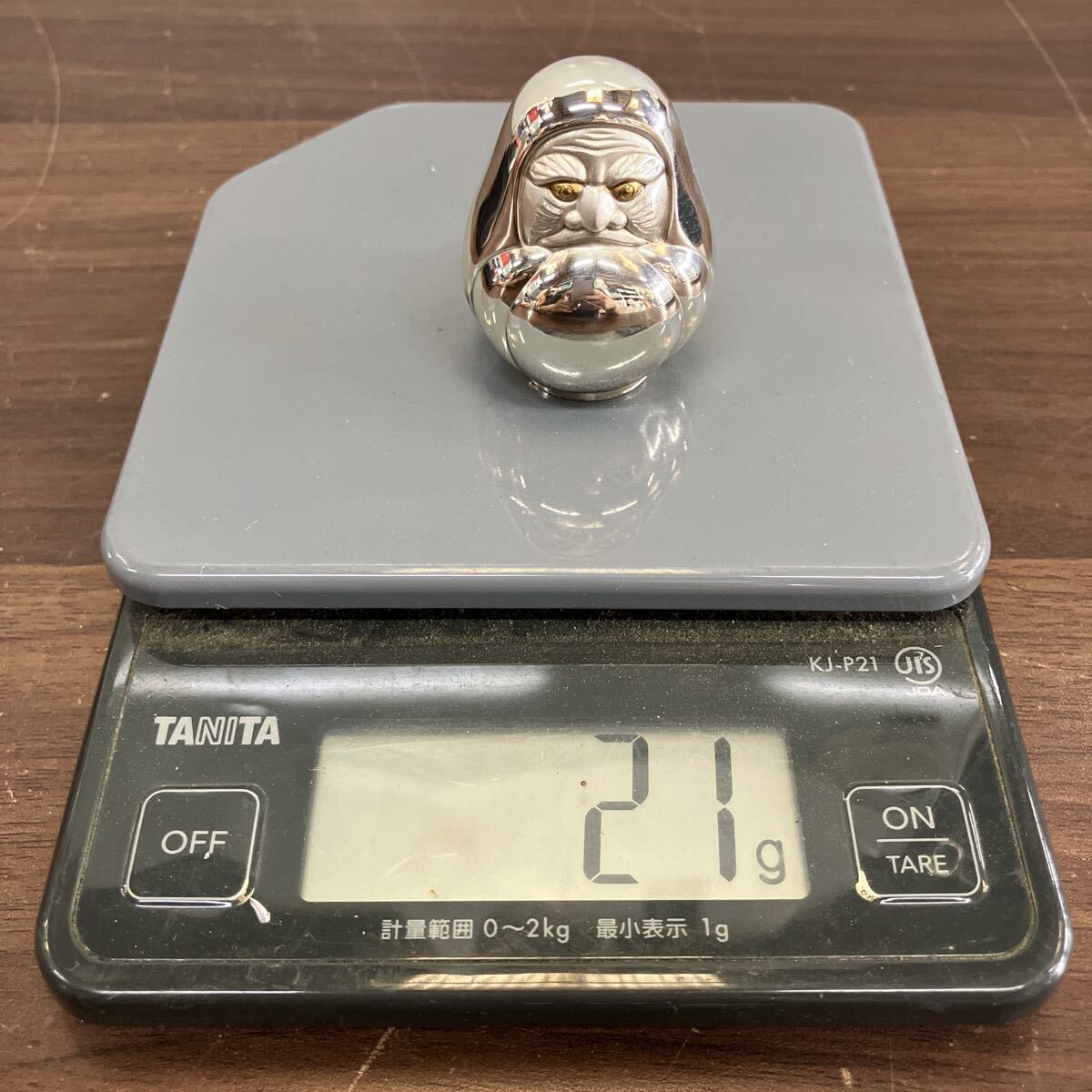 銀製 姫達磨 約81g シルバー 銀製品 ケース入り 純銀製 達磨 銀製 置物 SILVER シルバー 縁起物 金属工芸 インテリア