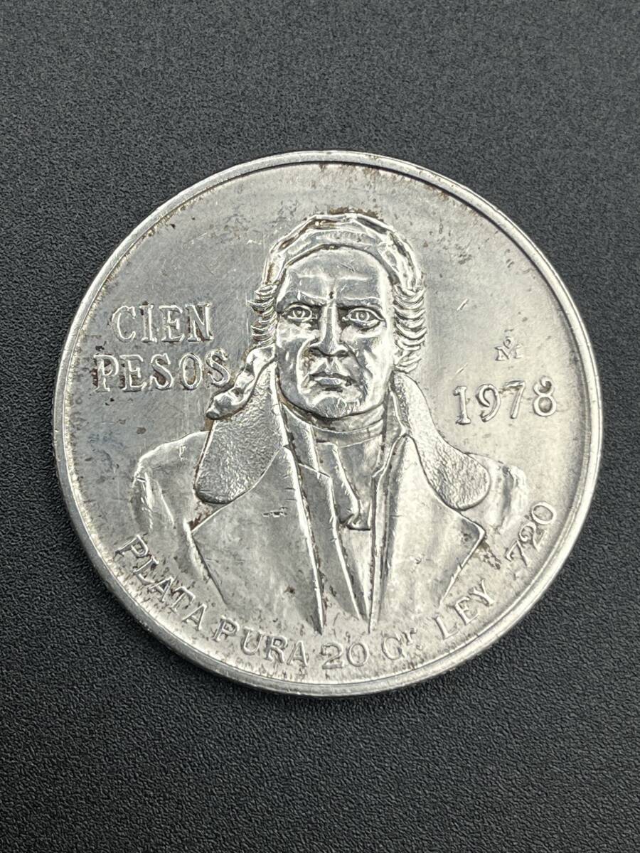 7195) メキシコ CIEN PESOS 100ペソ銀貨 1978 硬貨 銀貨 外国銭 重量約