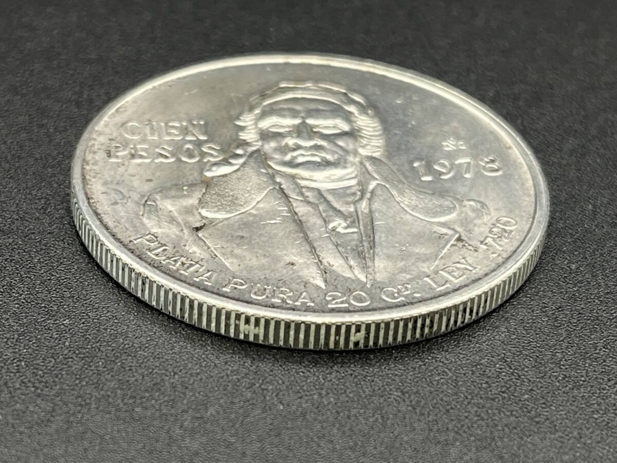 7195) メキシコ CIEN PESOS 100ペソ銀貨 1978 硬貨 銀貨 外国銭 重量約