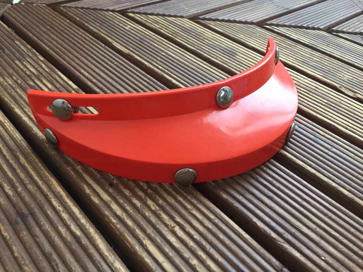 【70's オレンジ ヘルメット バイザー】ビンテージ_1