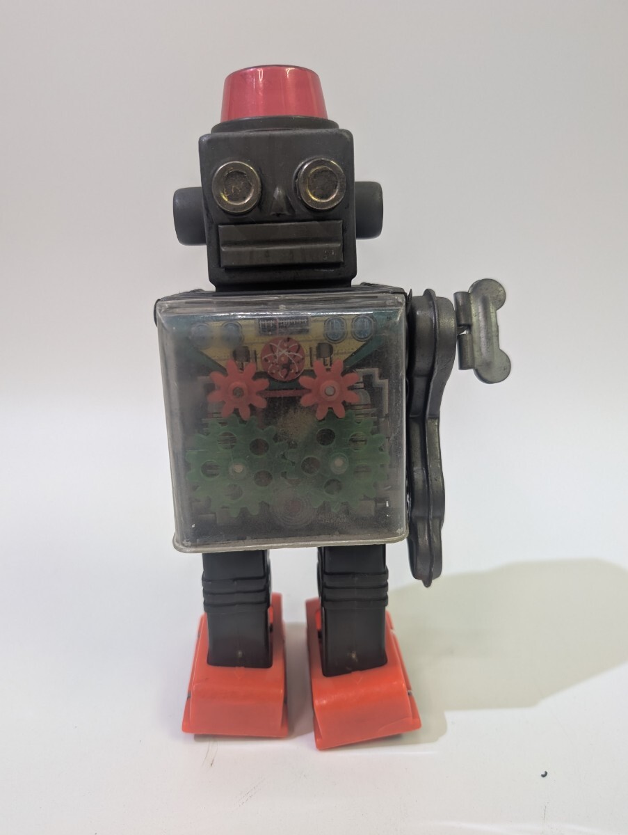 当時物 レトロ ブリキ ギアロボット 堀川玩具 日本製 当時物 昭和