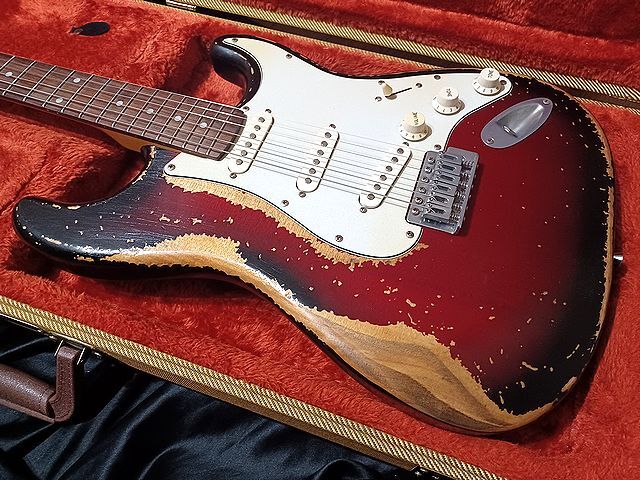 ☆PracticalCustom Relic Old Galaxy Red Strartocaster Select Capacitor and Belden Wier レリック ☆_2