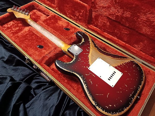 ☆PracticalCustom Relic Old Galaxy Red Strartocaster Select Capacitor and Belden Wier レリック ☆_6