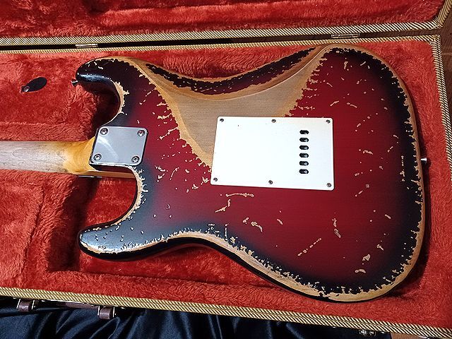 ☆PracticalCustom Relic Old Galaxy Red Strartocaster Select Capacitor and Belden Wier レリック ☆_7