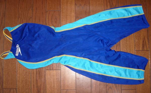 SPEEDOスピード　競泳水着　S　青水色黄SD48H02V_1