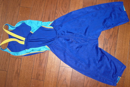 SPEEDOスピード　競泳水着　S　青水色黄SD48H02V_2