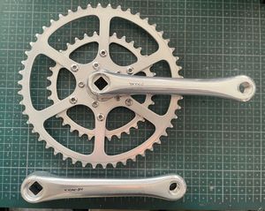 中古品 SUGINO 旧PX Crankset 50-34T 1/2”x3/32” 165mmL + SUGINO Maxy BB 3S-B BSC68-