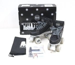 lc27■RIO ROLLER◆クワッドスケート◆LUMINA◆Black-Grey◆RIO245◆25cm◆使用感少なめ