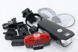 ●CATEYE キャットアイ VOLT 200／RAPID MINI USB充電式 前後ライトセット 美品