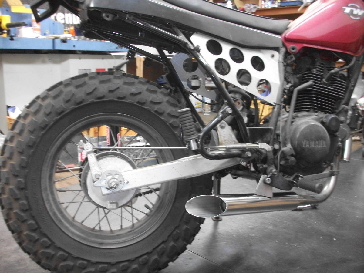 TW200 TW225 スラッシュカットマフラー TW 200 225 ドラッグパイプ