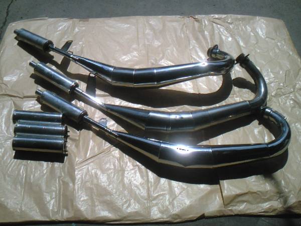 スズキ GT380 ルーニー メッキ チャンバー 当時物 (マフラー本体（社外 