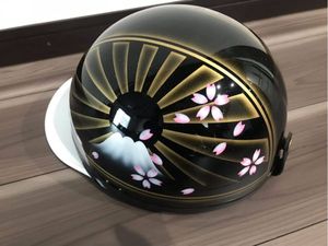 黒 銀ラメ 富士日章 コルク半 ヘルメット 三段シート 軽スロ BEET CBX -