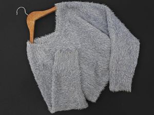 who’s who Chico フーズフーチコ シャギー ドルマン ニット セーター sizeF/グレー ◇■