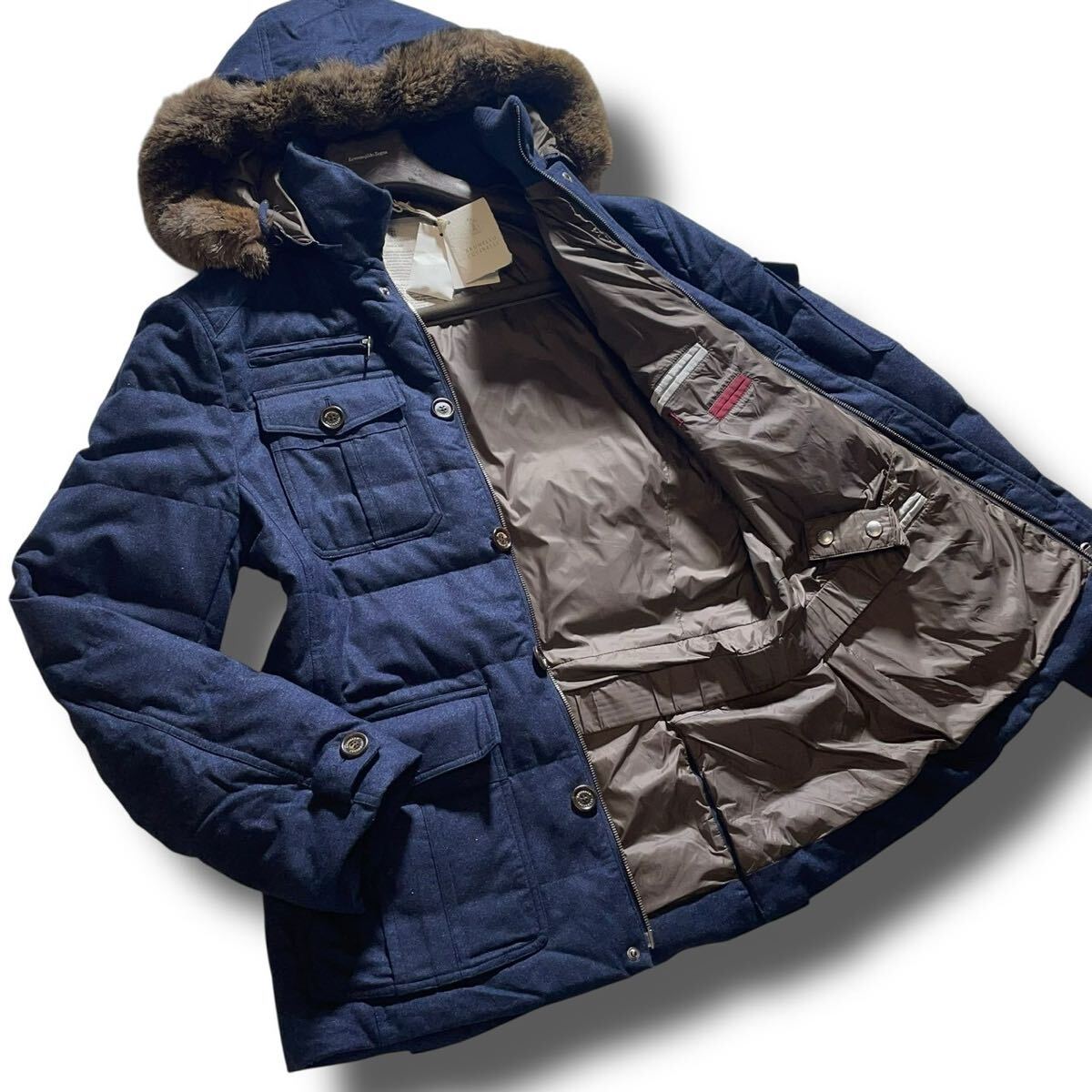 定価200万円【タグ付極美品 希少XL位 神の繊維カシミヤ100%】BRUNELLO