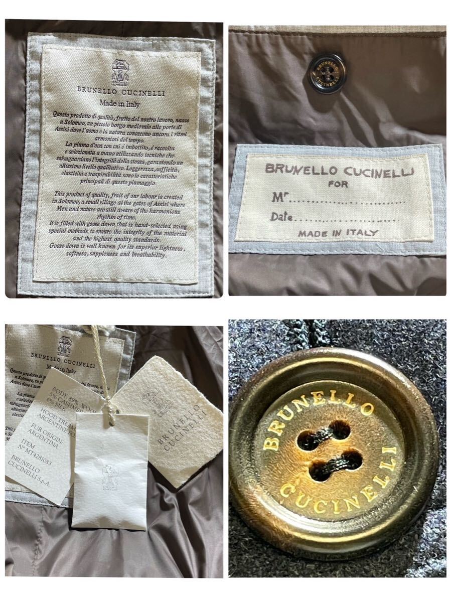 定価200万円【タグ付極美品 希少XL位 神の繊維カシミヤ100%】BRUNELLO