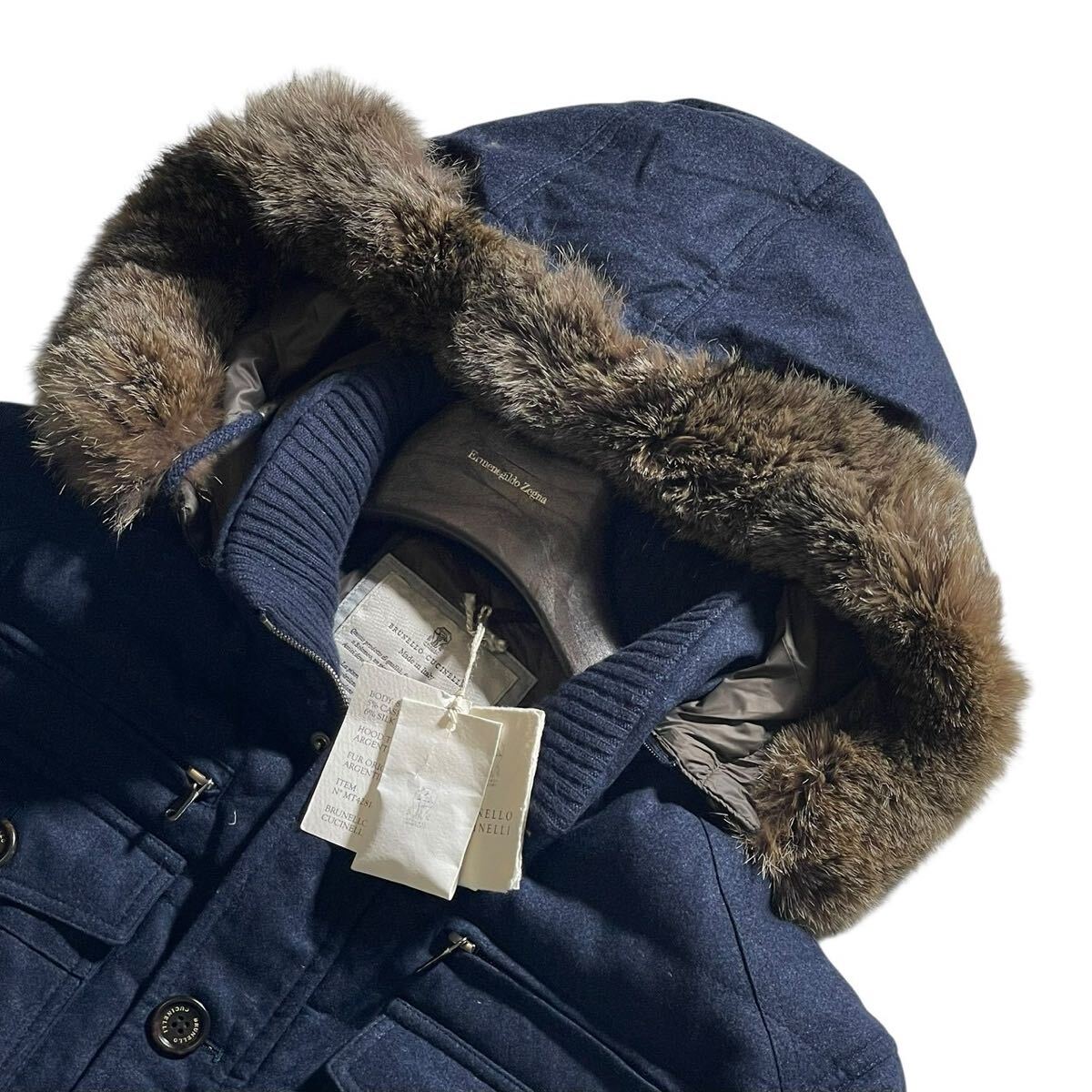 定価200万円【タグ付極美品 希少XL位 神の繊維カシミヤ100%】BRUNELLO