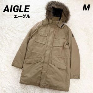 【国内正規品】 AIGLE エーグル ダウン フェザー ジャケット コート ファー付
