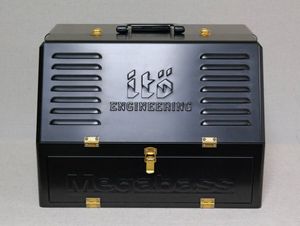 ★美品！メガバス Megabass アサイラムケース タックルボックス ASYLUM BOX ブラック/ゴ