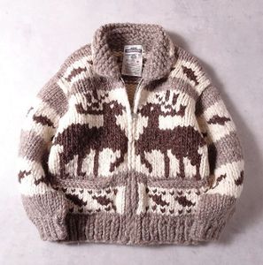 LONGHOUSE ロングハウス ウール100% ショールカラー ジップ カウチンセーター ニットジャ
