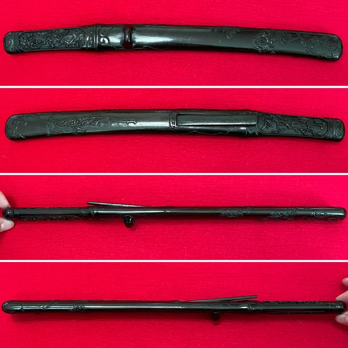 茶刀 最高級 小柄在銘 黒檀 茶室刀 大名 脇差 古武器 武道 茶道 武器