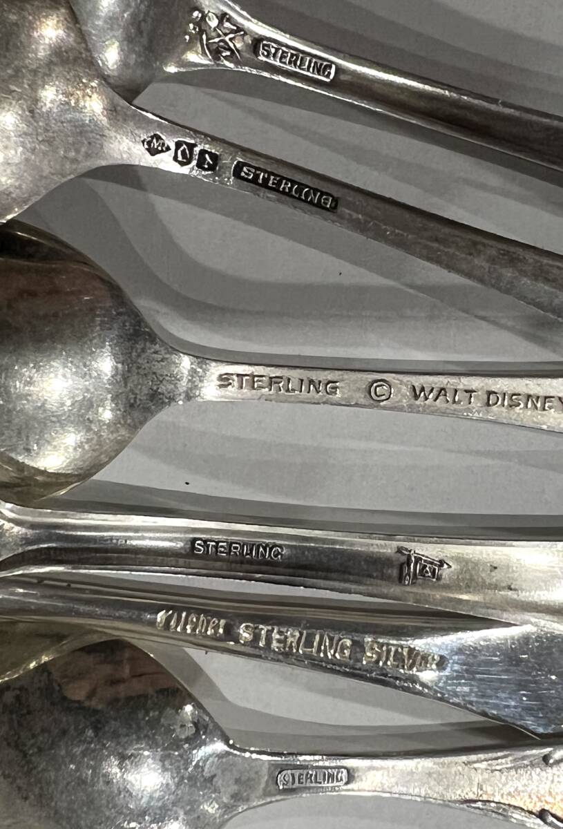 純銀スーベニアスプーン 205g 全てにSTERLINGの刻印有り 地金