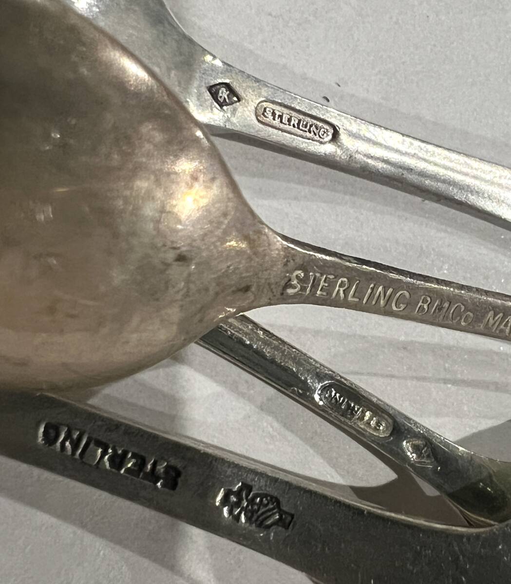 純銀スーベニアスプーン 205g 全てにSTERLINGの刻印有り 地金