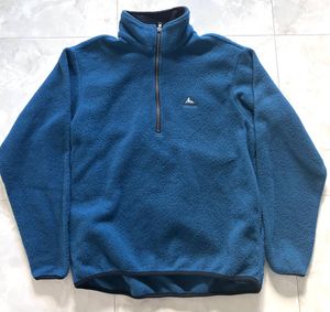 90'sグレゴリーgregoryフリース青タグ旧タグハーフジップLブルー