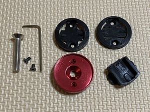 【送料無料】サイコン トップ キャップ マウント 赤 ガーミン キャットアイ ブライトン