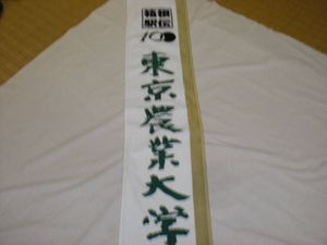 ミズノ・東京農業大学 第100回箱根駅伝 タオルマフラー 未使用織りキズあり