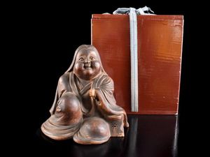 12473】道八造 お多福 在銘 置物（初品・買取品） Yahoo!オークション 雲某